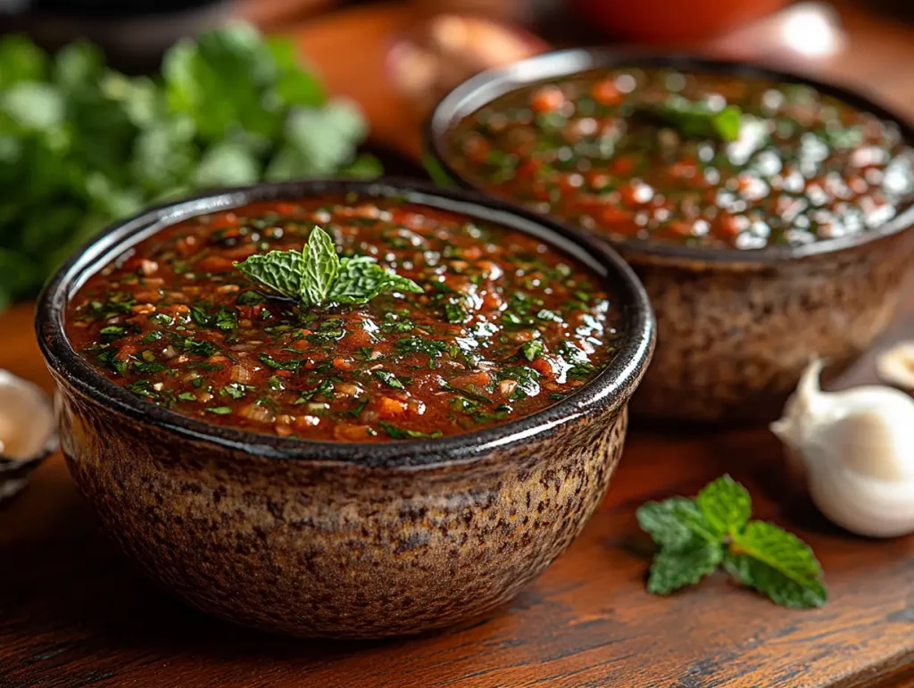 Mojo Picón de Salsa de Menta y Salsa de Ostras