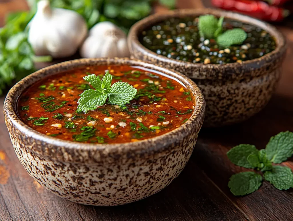 Mojo Picón de Salsa de Menta y Salsa de Ostras